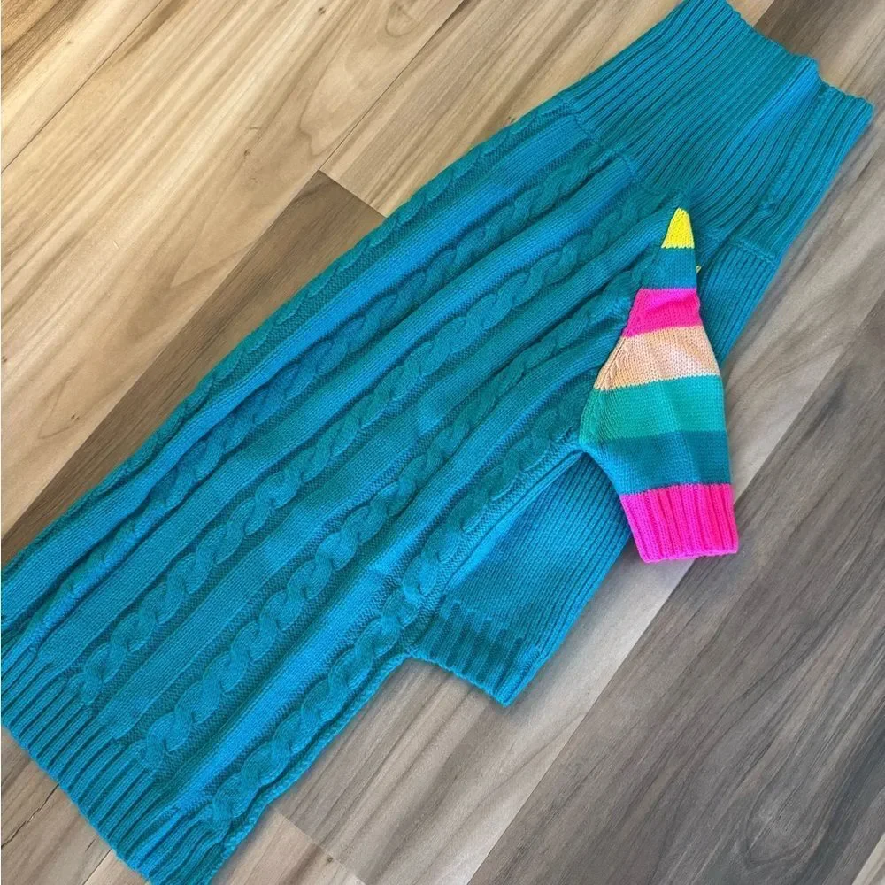 Turquoise Blue Dog Pet Sweater